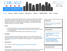Tablet Screenshot of chicagoarchivists.org